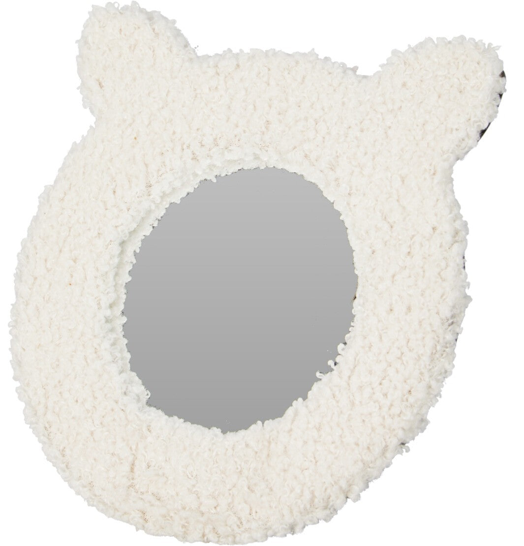 Home & Styling Katten Spiegel met oortjes - Ø16cm - Wit