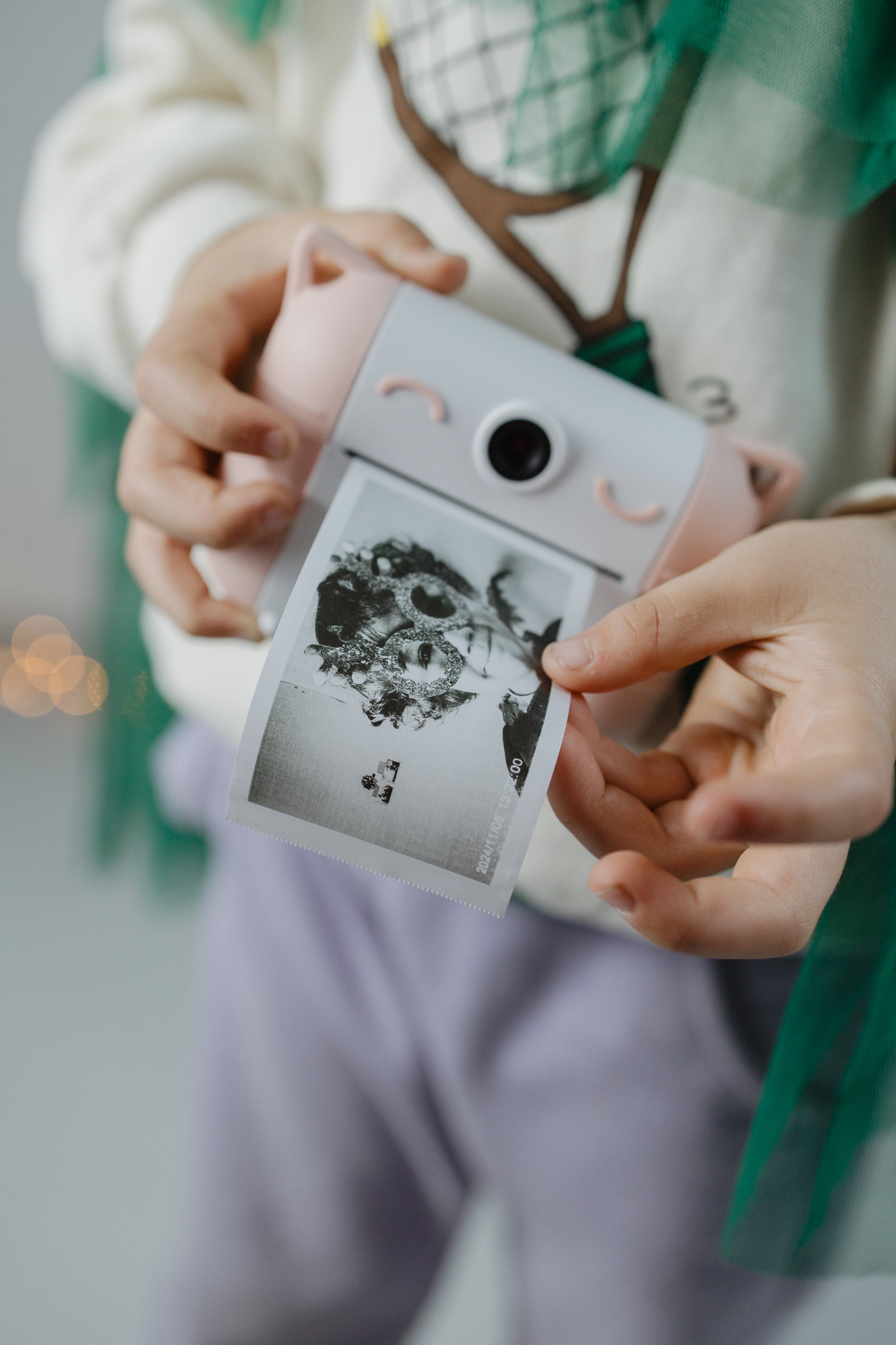 Bundle Kidywolf Camera with thermal printer Pink + Refill 5 rolls Self-adhesive