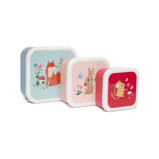 Petit Monkey Snackdozen Woodland - Set van 3 stuks - Stone Blue