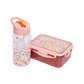 Petit Monkey Bentobox + Drinkfles Popsicles Back to School set - Desert Rose/Soft Coral