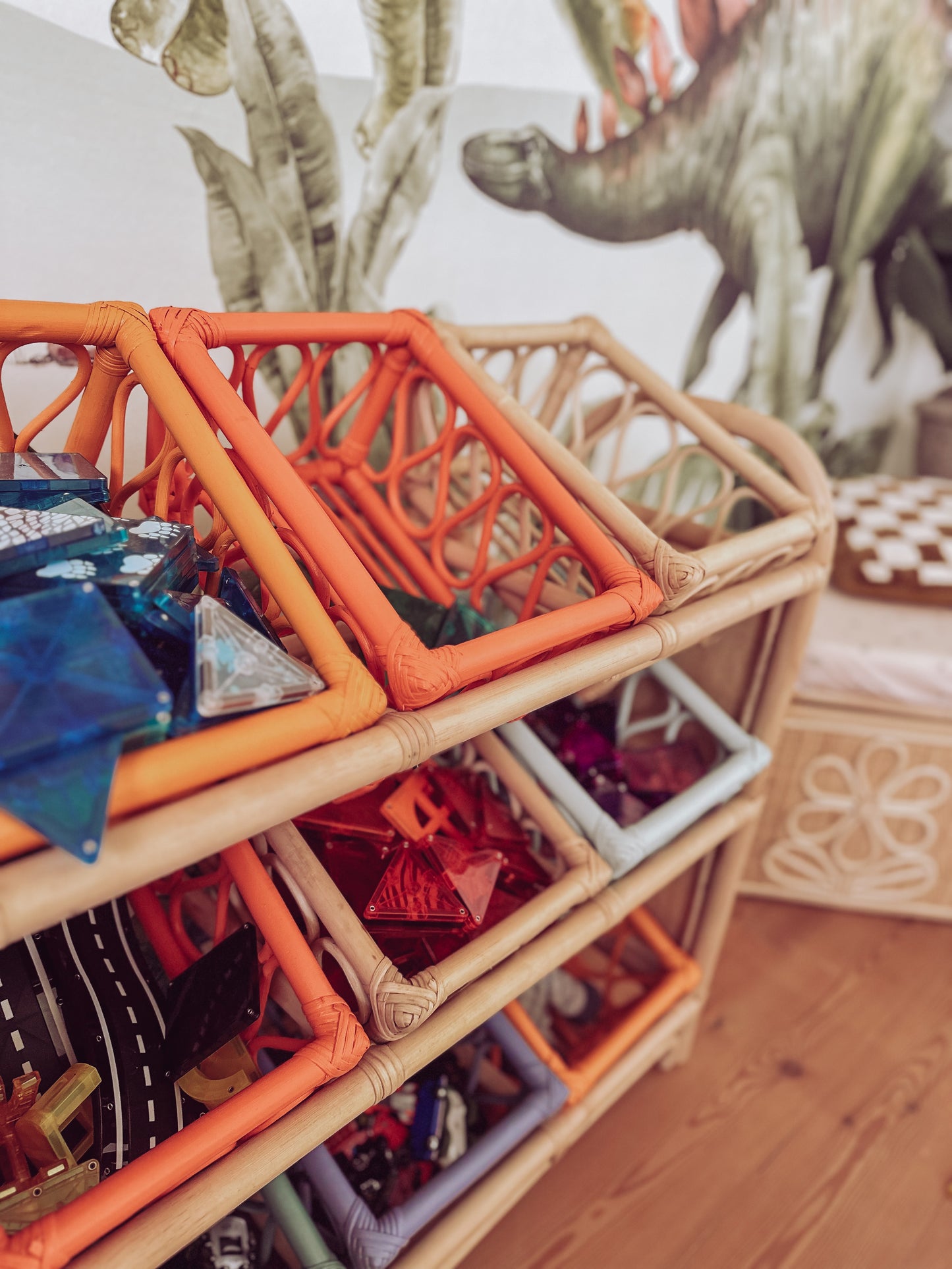 Renee Rattan Storage Furniture Natural / Orange / Blue / Green (Pré-commande)