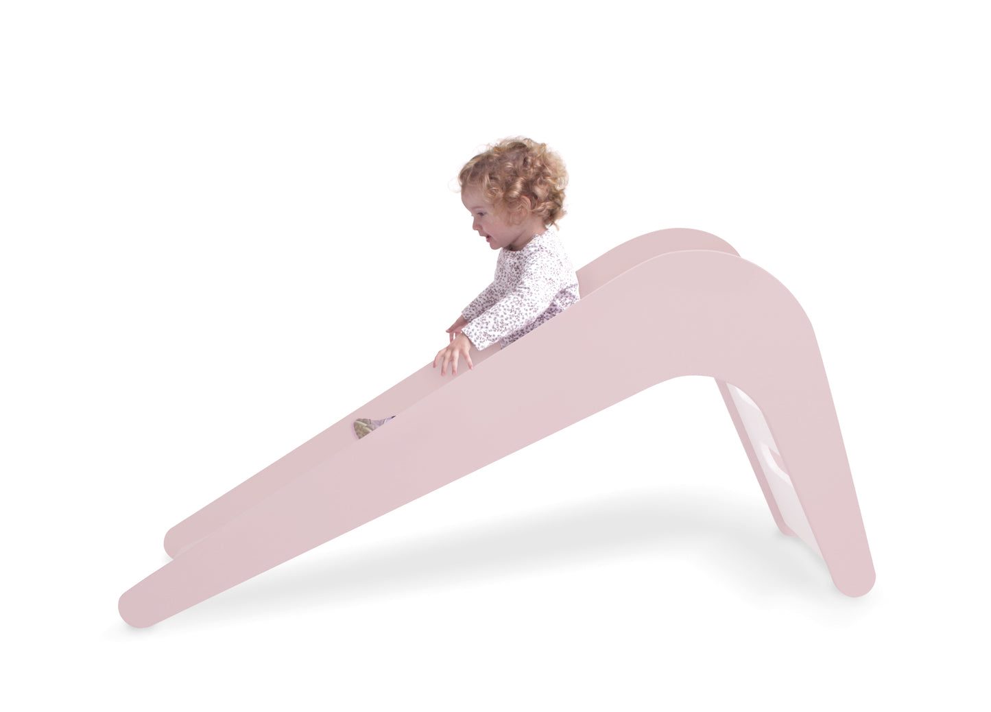 Jupiduu Indoor Kids Slide/Houten glijbaan - L145xB43xH68cm - Rose