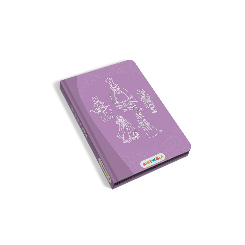 Kidywolf Kidydraw Mini Tekenboek met LCD-scherm - Prinsessen - Paars