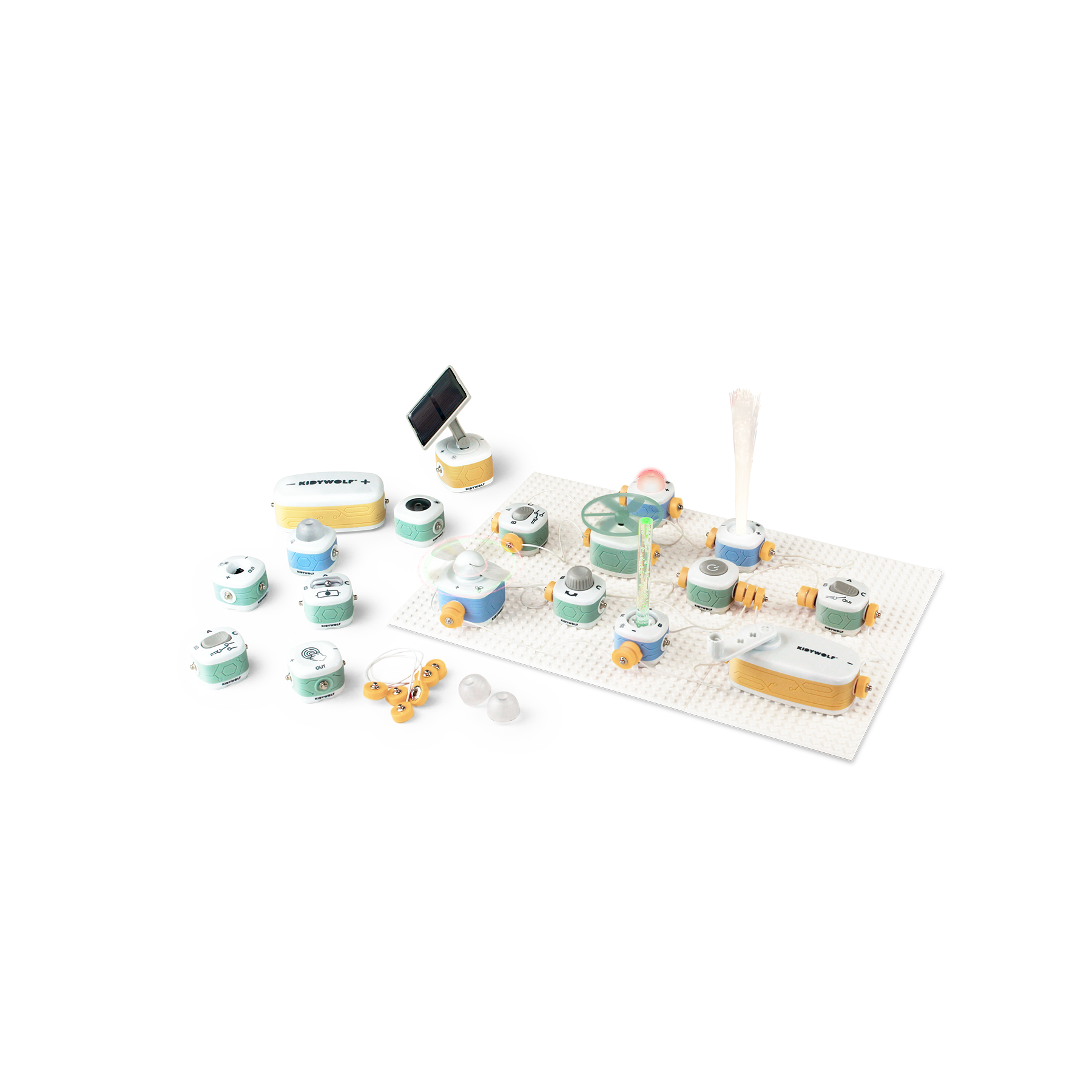 Kidywolf Kidyelec Expert 18-delig - Mijn eerste elektriciteitsset - Werkt op AA-batterijen - Vanaf 6 jaar - Multi