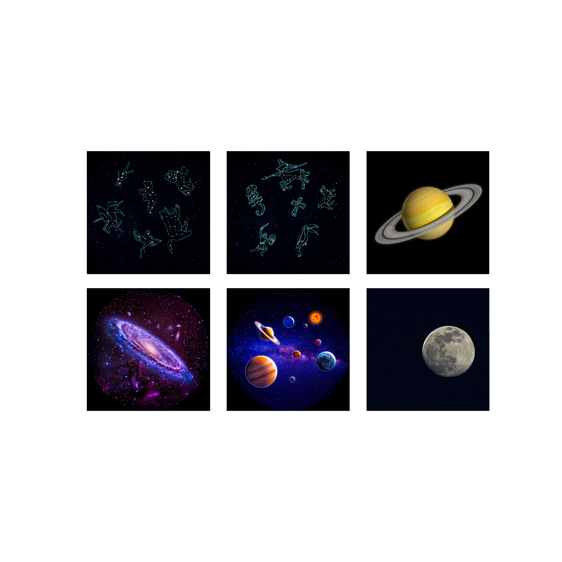 Kidywolf Kidystar Projector Galaxies - 6 verwisselbare schijven - Blauw