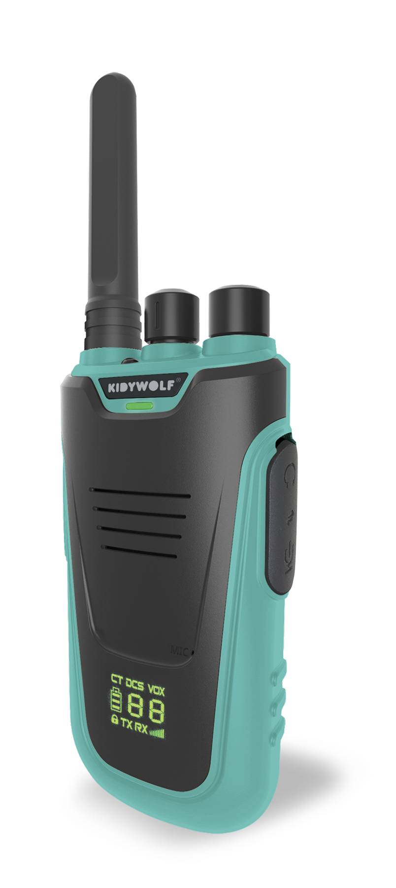 Kidywolf Kidytalk Walkie talkies - Set van 2 stuks - Nude/Cyaan