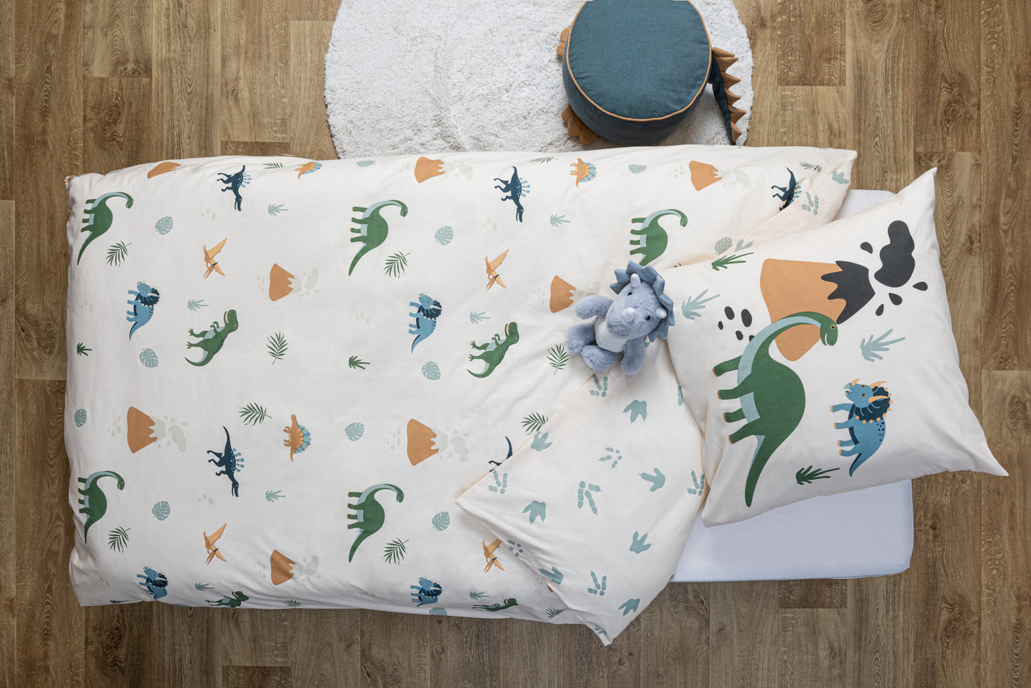 Atmosphera Kids Duvet cover set with 1 pillowcase 140x200cm/65x65cm Dino