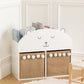 Atmosphera Kids Teddy bear wooden bookshelf 56x30x64cm - White