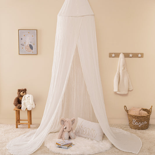 Moustiquaire/auvent de lit pour enfants Atmosphera - Coton - Blanc