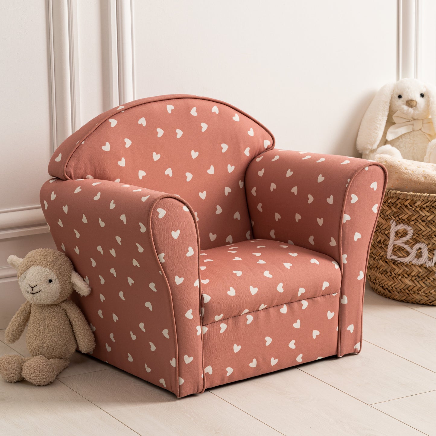 Atmosphera Kids Children's chair - Pink hearts