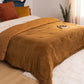 Atmosphera Velvet bedsprei 2 persoons - Camel - 240 x 260