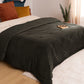 Atmosphera Velvet bedspread for 2 persons - Dark gray - 240 x 260