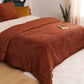 Atmosphera Velvet bedsprei 2 persoons - Terracotta - 240 x 260