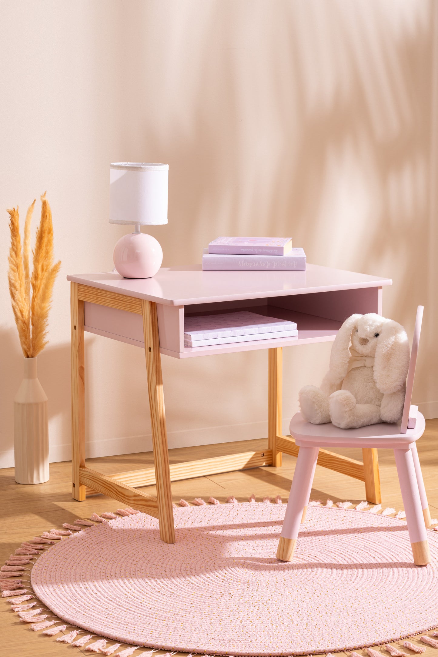 Atmosphera Kids Desk avec pupitre - Bureau pour enfants - Rose