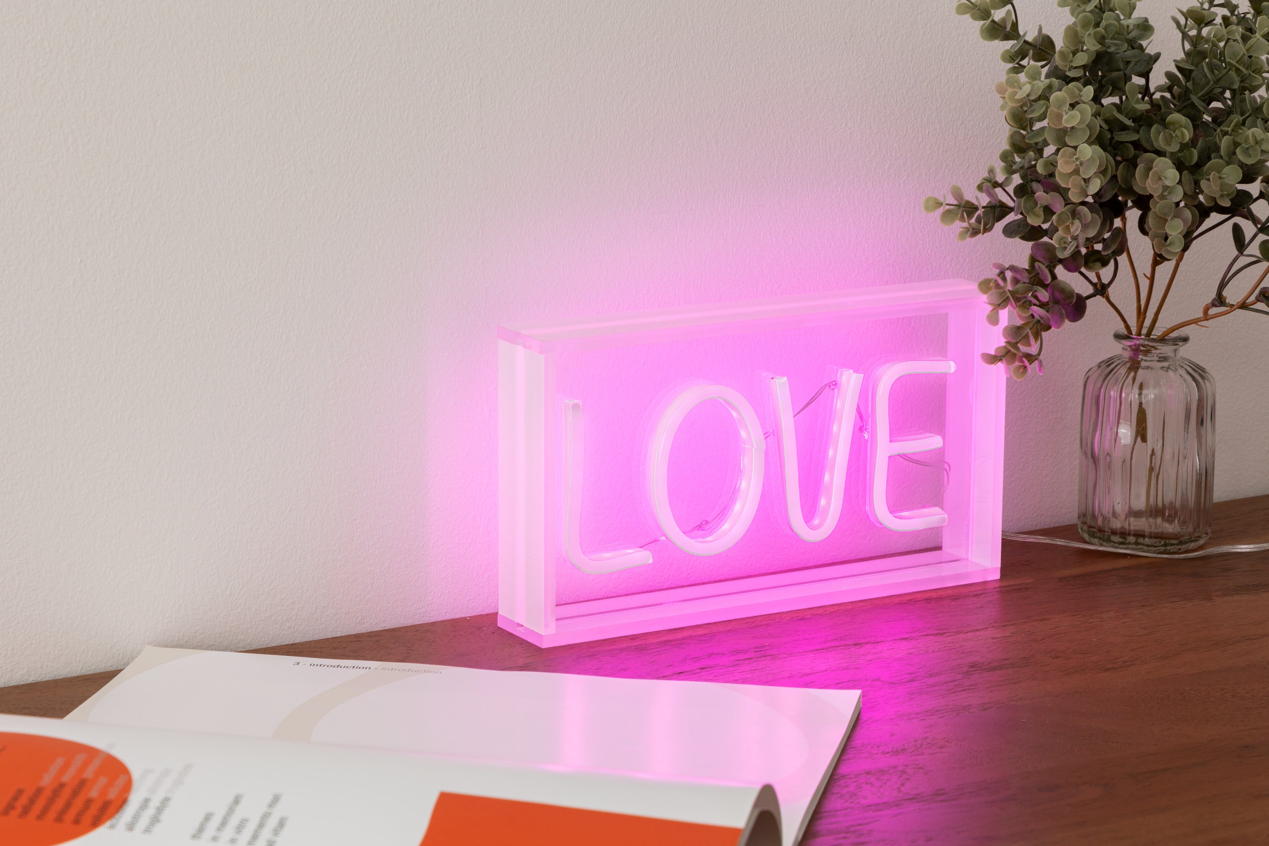 Atmosphera Love Tafellamp Neon - 23x4x13cm - Multi