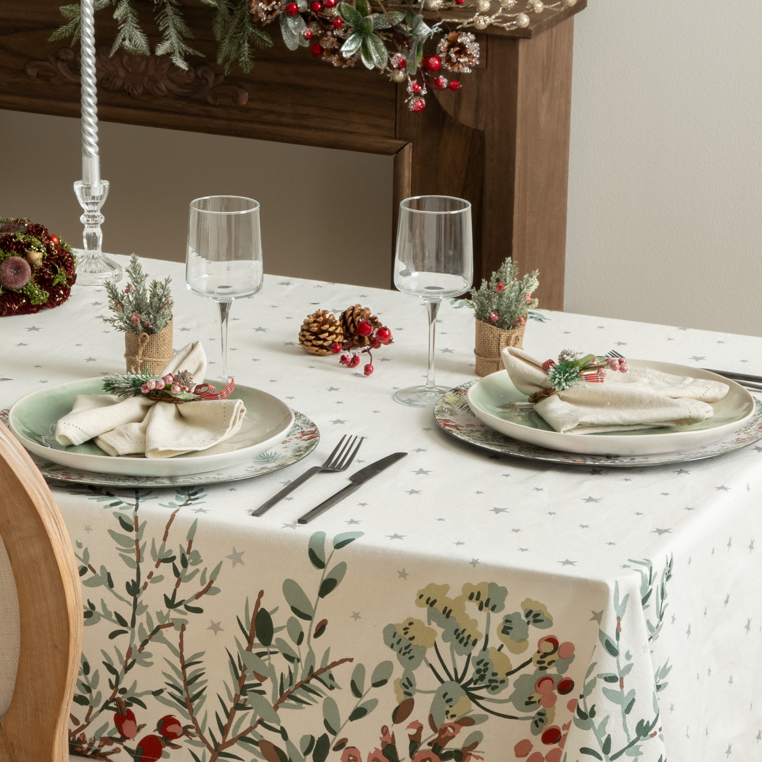 Nappe 140x360cm - Noël - nappe de Noël - rouge