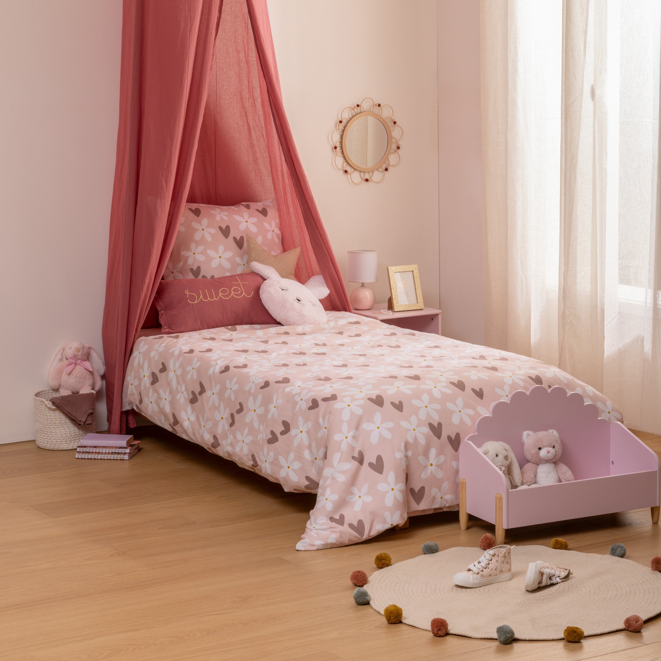 Atmosphera Kids Parure housse de couette et 1 taie 140x200cm/65x65cm Menthe