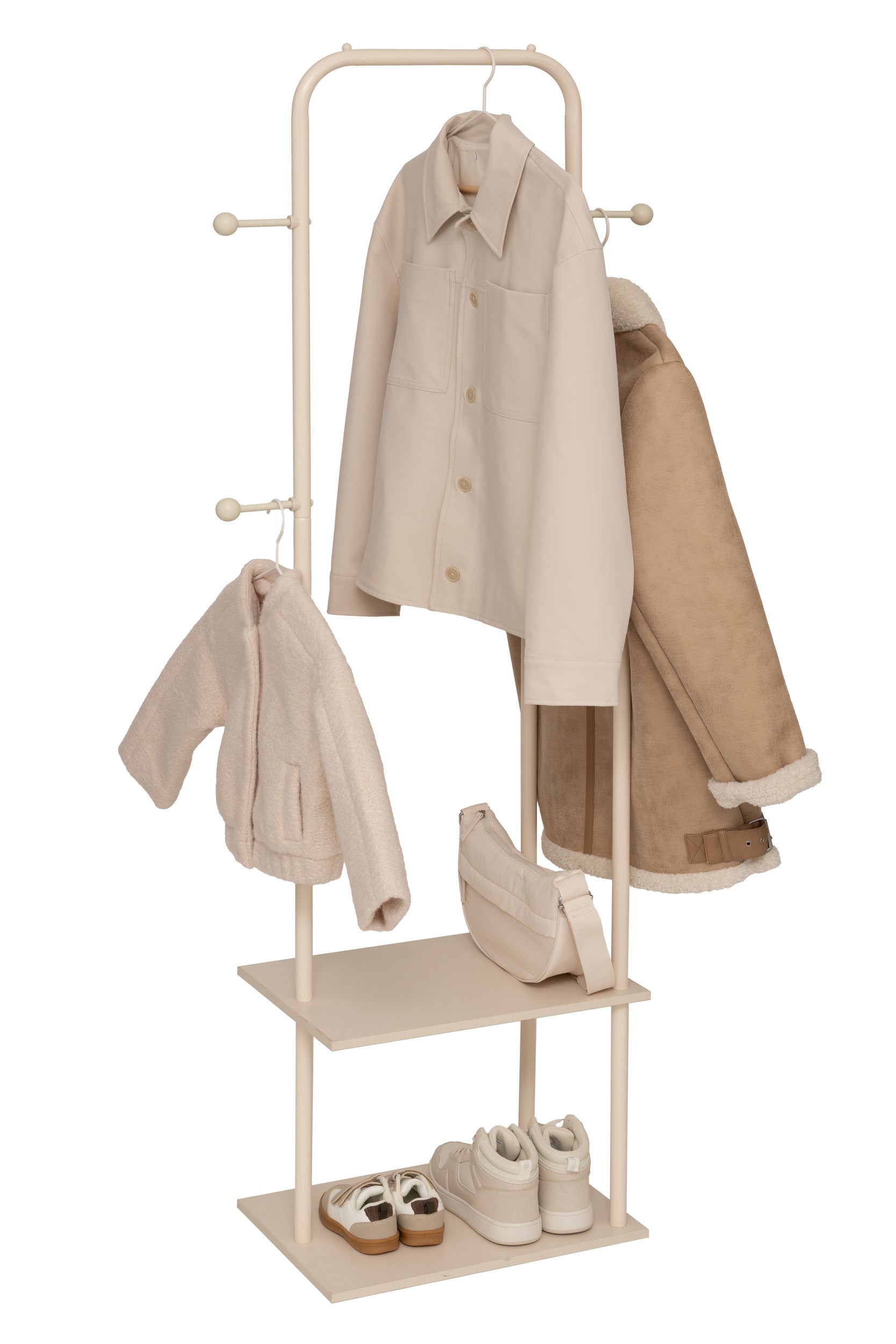 Atmosphera Portemanteau Bois Sauvage D39xH178cm - 7 patères