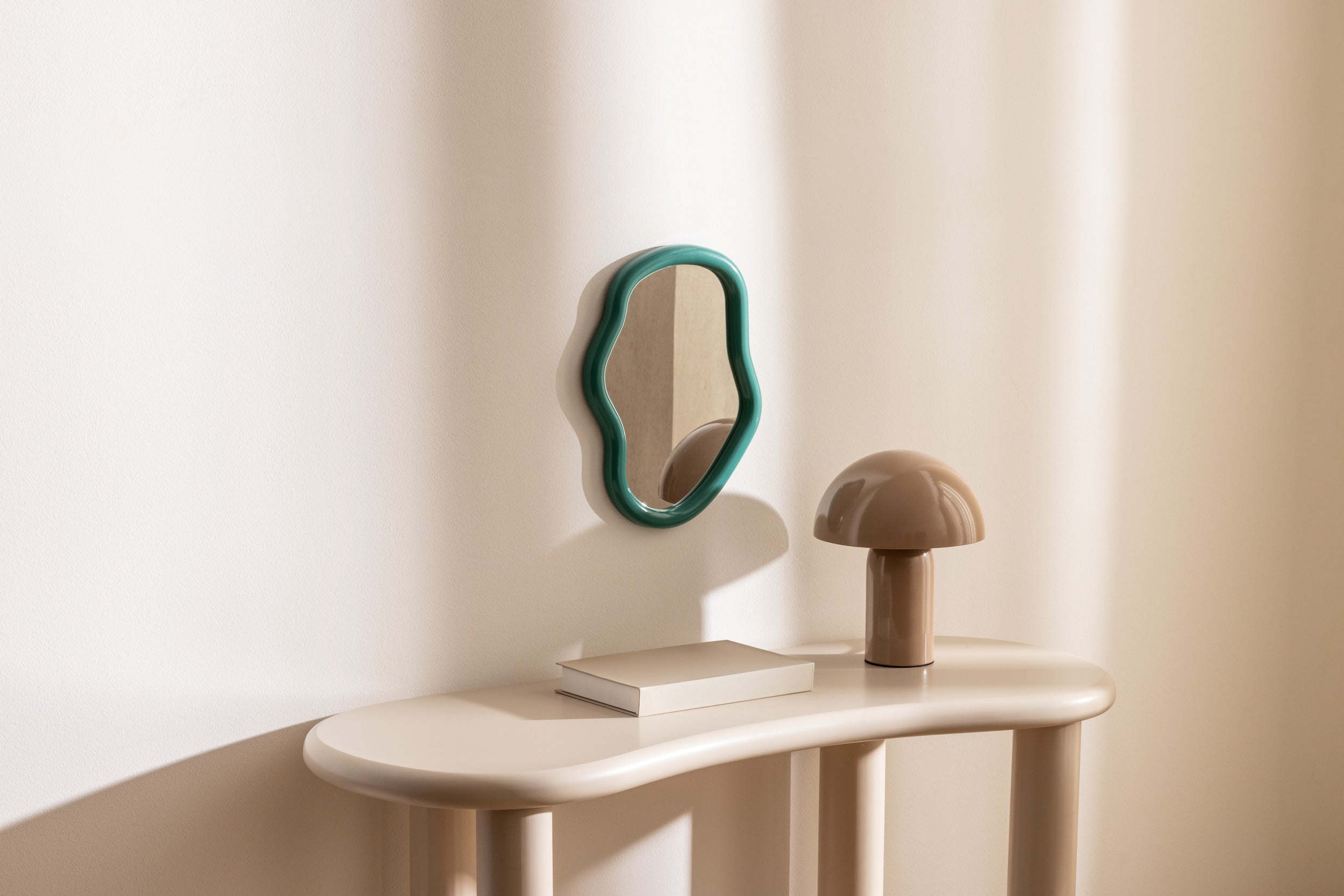 Atmosphera Lito Tafellamp/Paddenstoellamp - Ø20xH25cm - Taupe