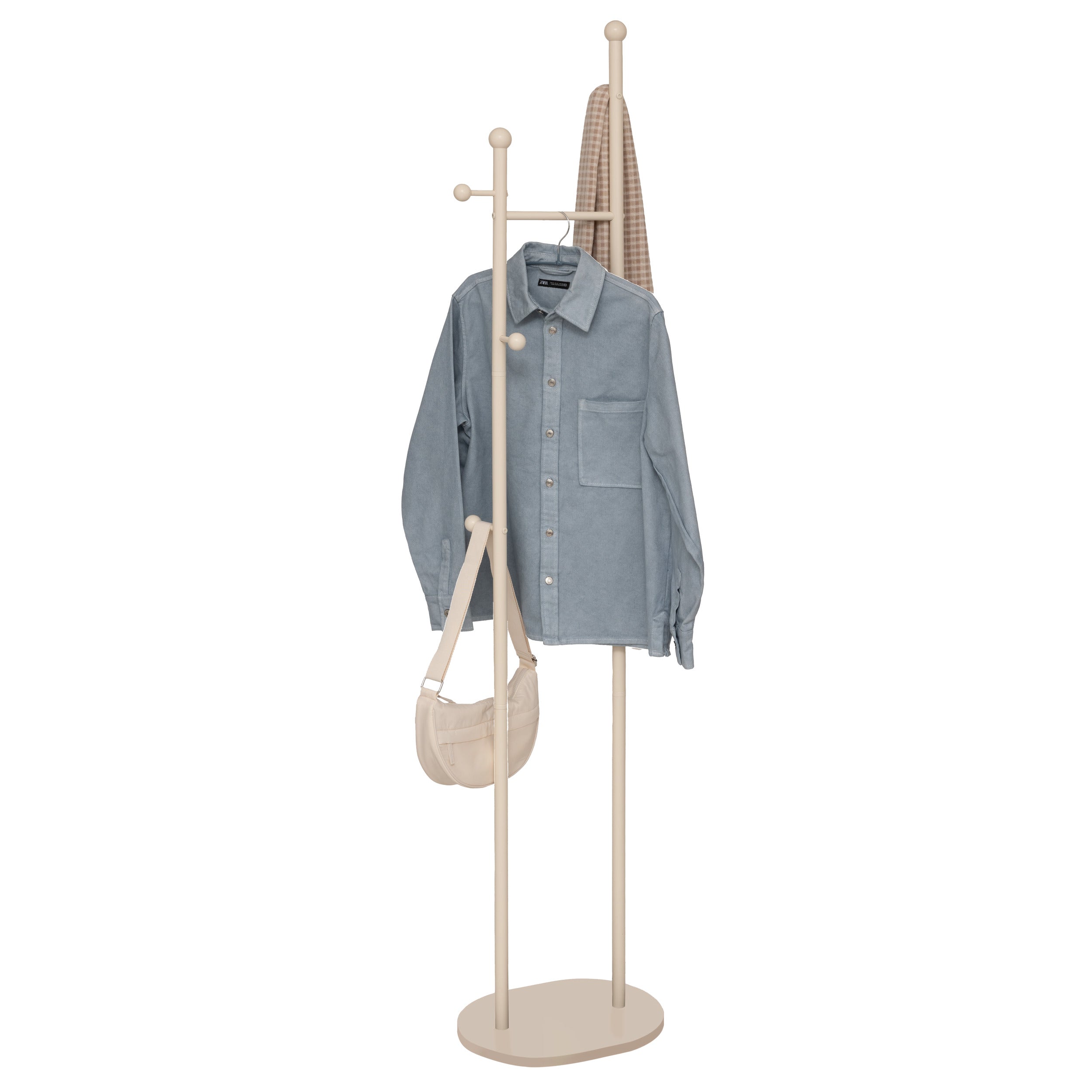 Atmosphera Portemanteau Bois Sauvage D39xH178cm - 7 patères