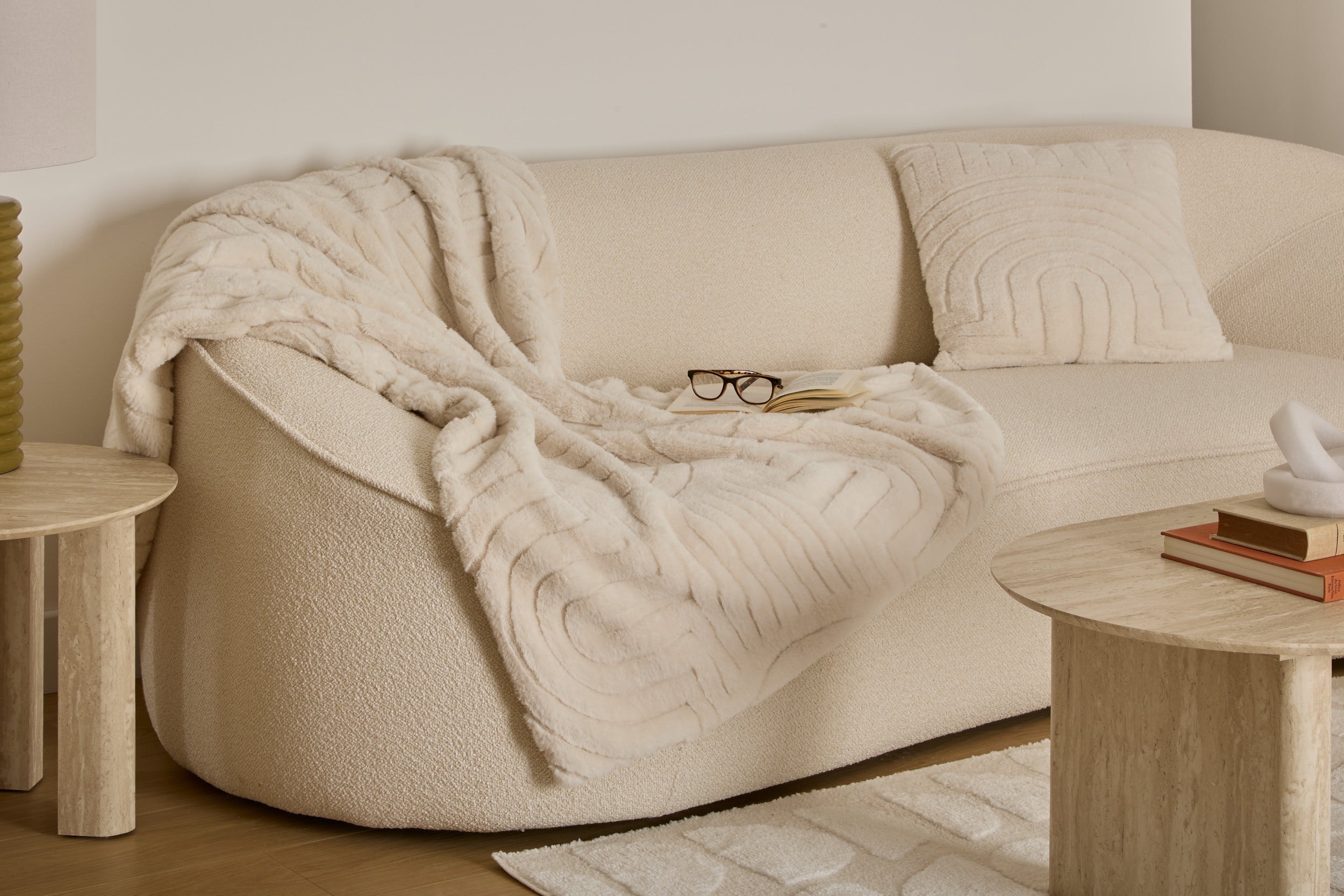 Atmosphera Plaid superzacht - 180x230cm - Ivoor