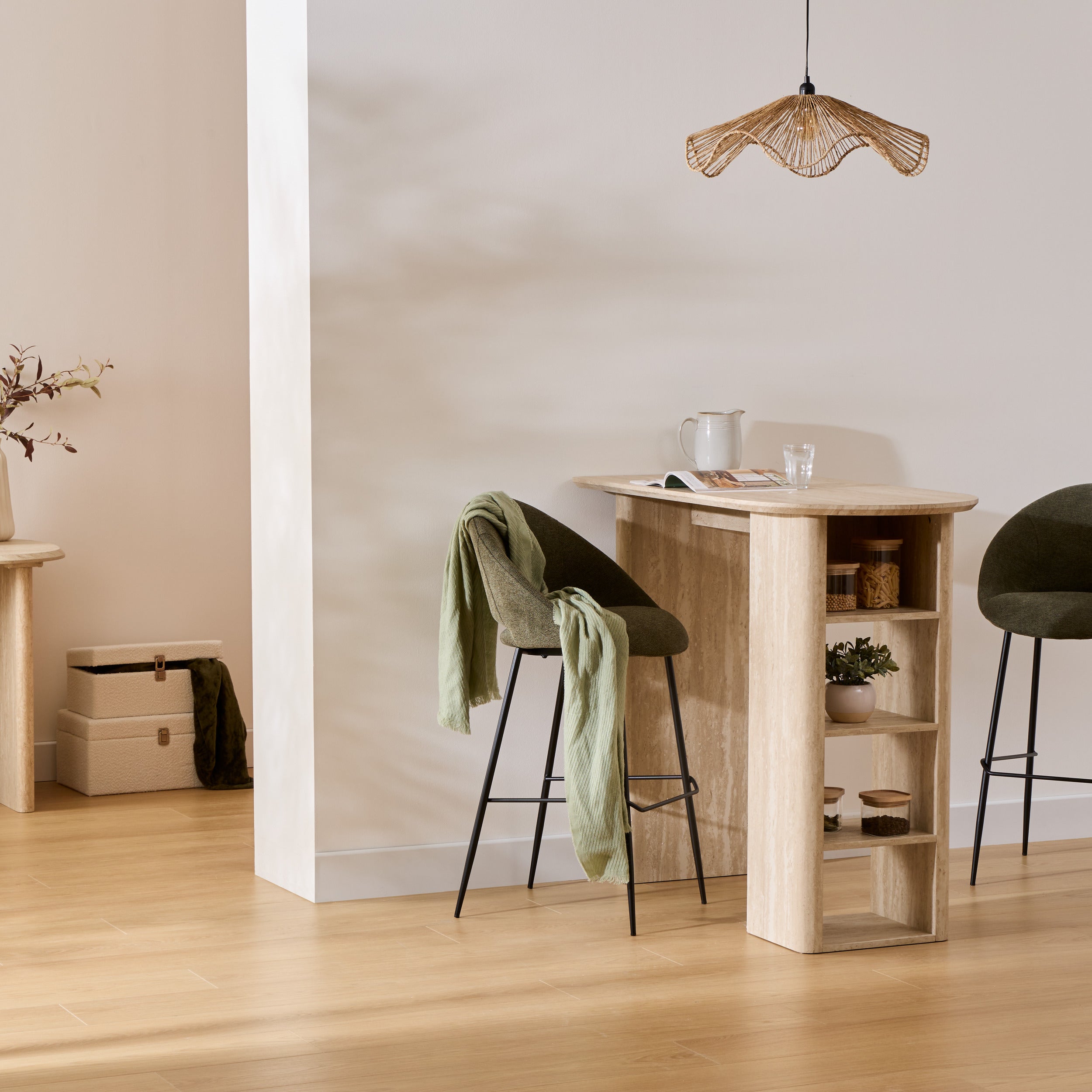 Atmosphera Anaya Bartafel Travertijn - 120x60x104cm - Beige