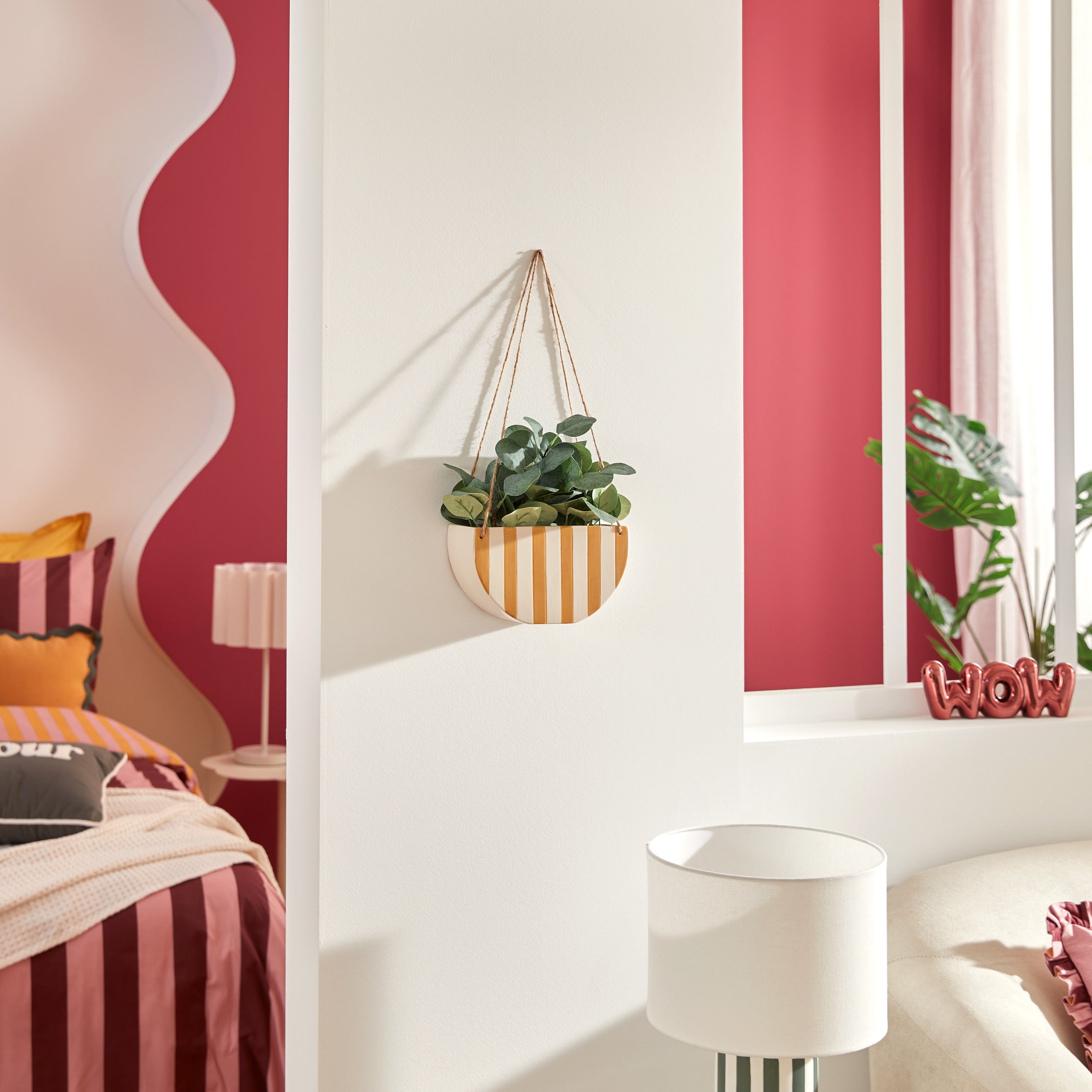 Atmosphère plante artificielle plante suspendue avec pot - 16x16x31cm - noir / vert