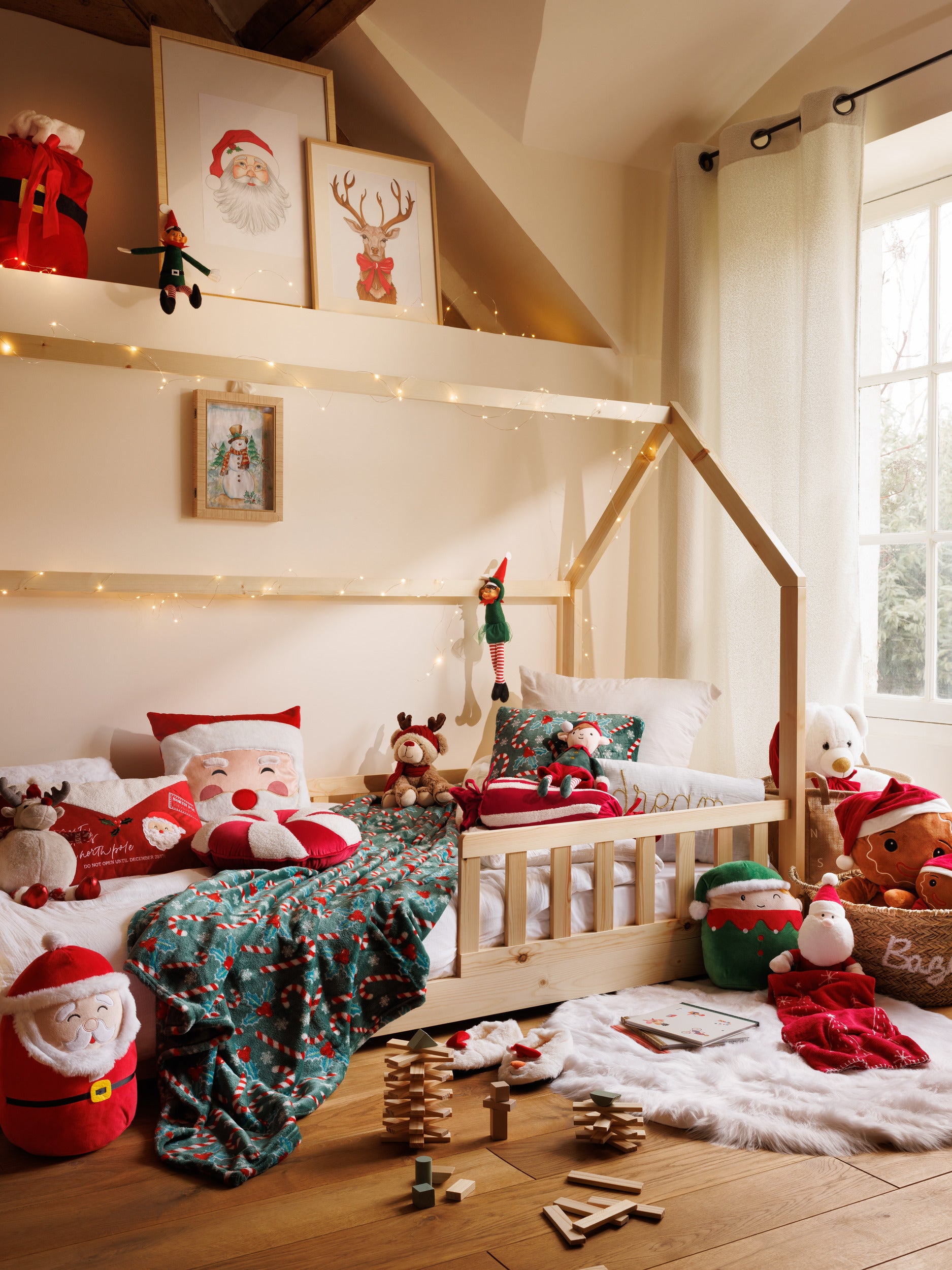 Christmas - Velvet Christmas bag - Gym bag - Hots - 50x70cm - Nutcracker print