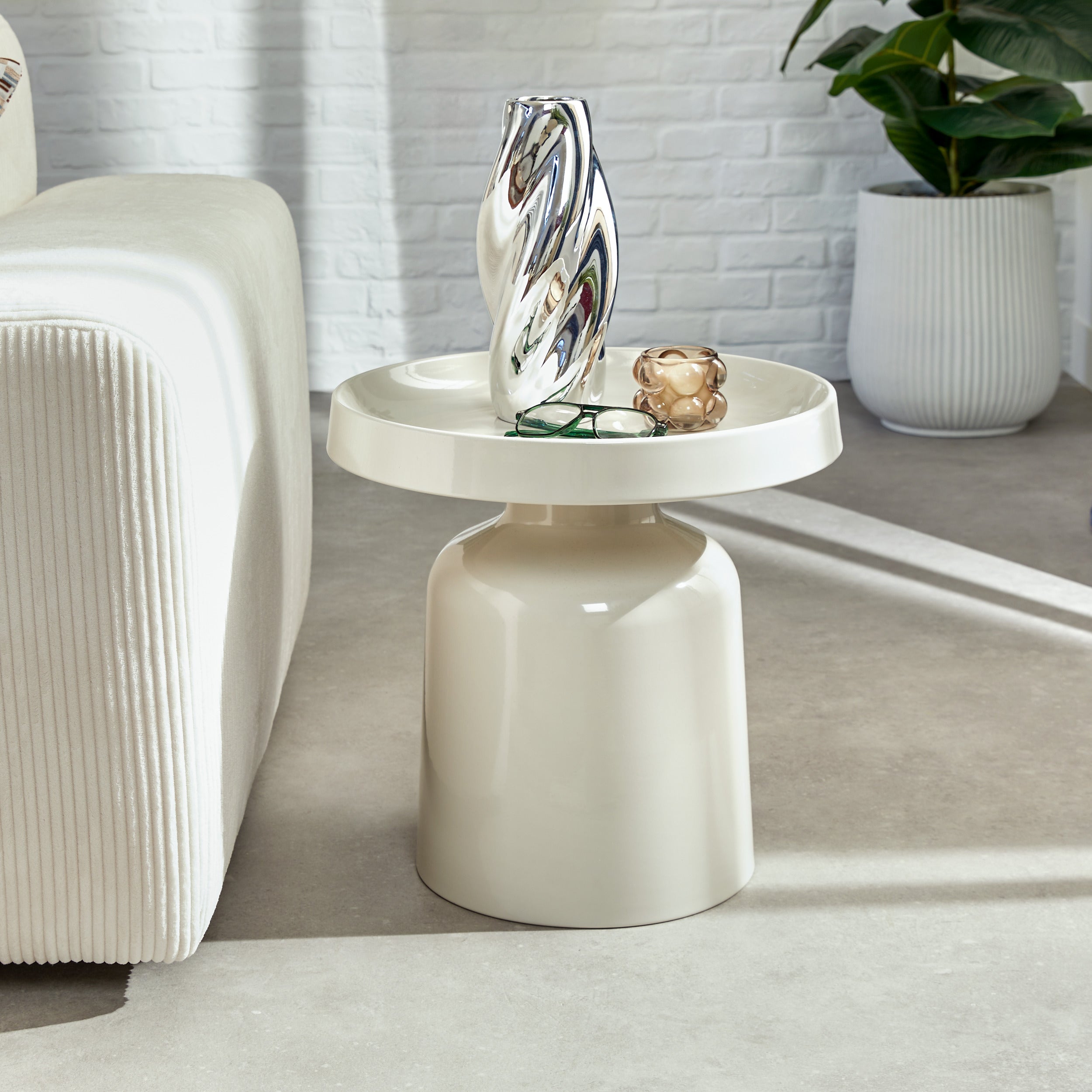 Atmosphera Tanae Coffee table - Ø70xH45cm - Beige