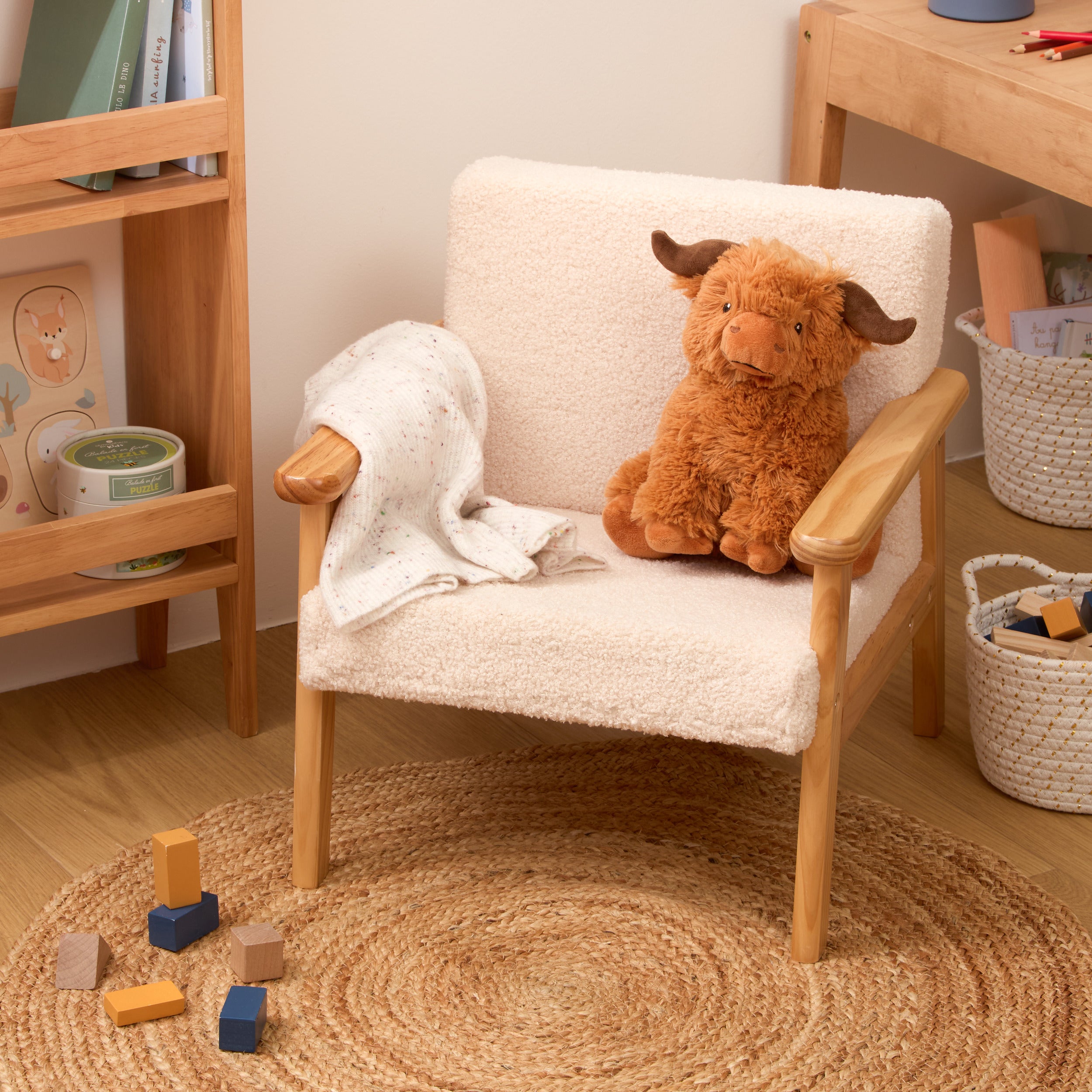 Atmosphera Kids Knuffeldier Schotse Koe Betty - 22x17x23cm - Bruin