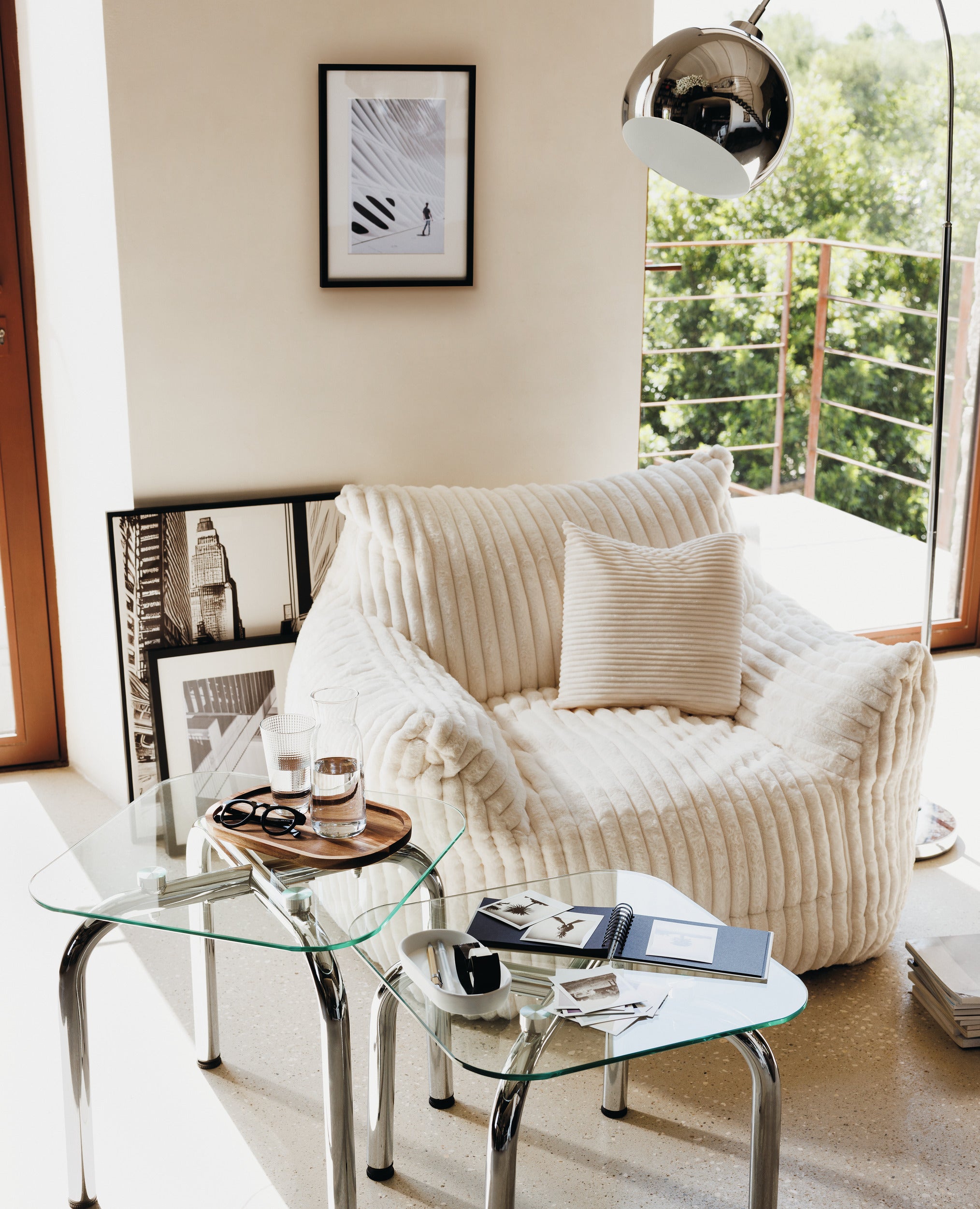 Atmosphera Tanae Coffee table - Ø70xH45cm - Beige