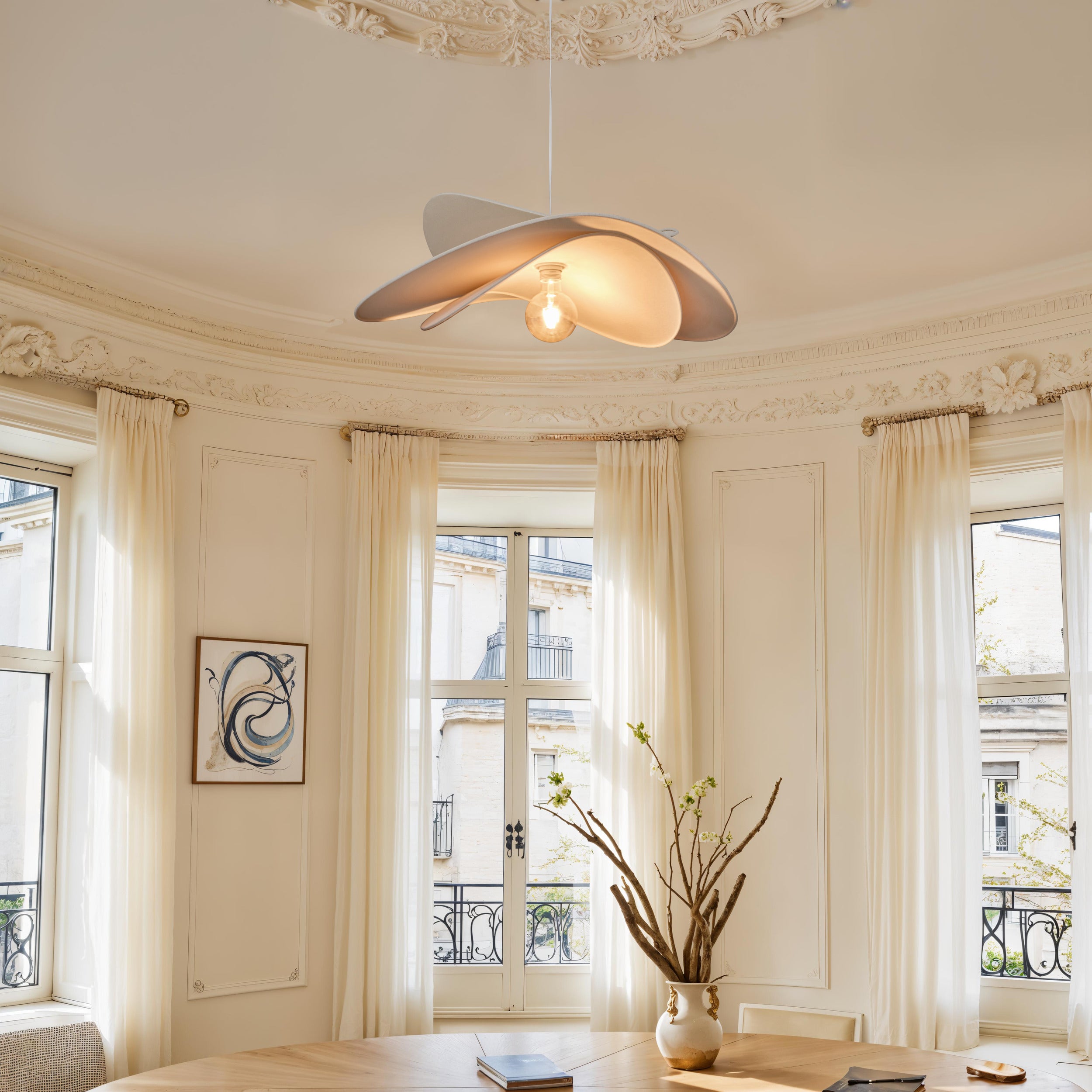 Hanglamp Alara - Ø70xH64cm - Beige