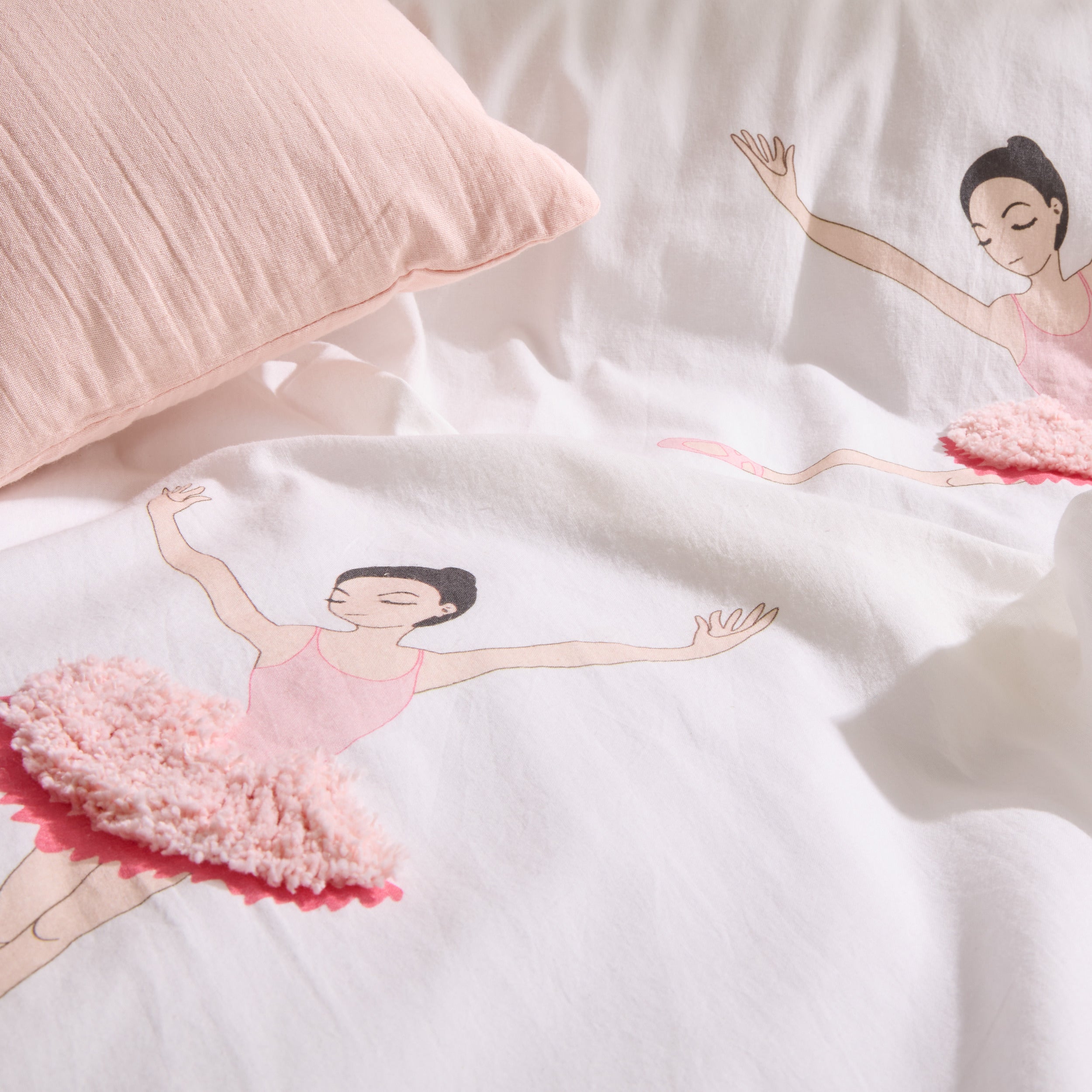 Atmosphera Kids Ballerina Dekbedovertrek set met 1 kussensloop 140x200cm/65x65cm