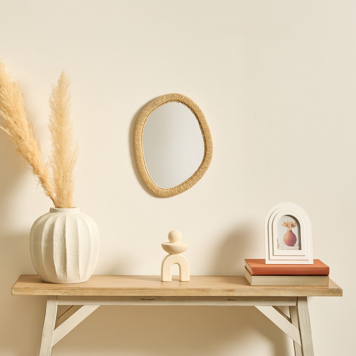 Atmosphera Tilia Spiegel met Touw - 31x41cm - Bruin