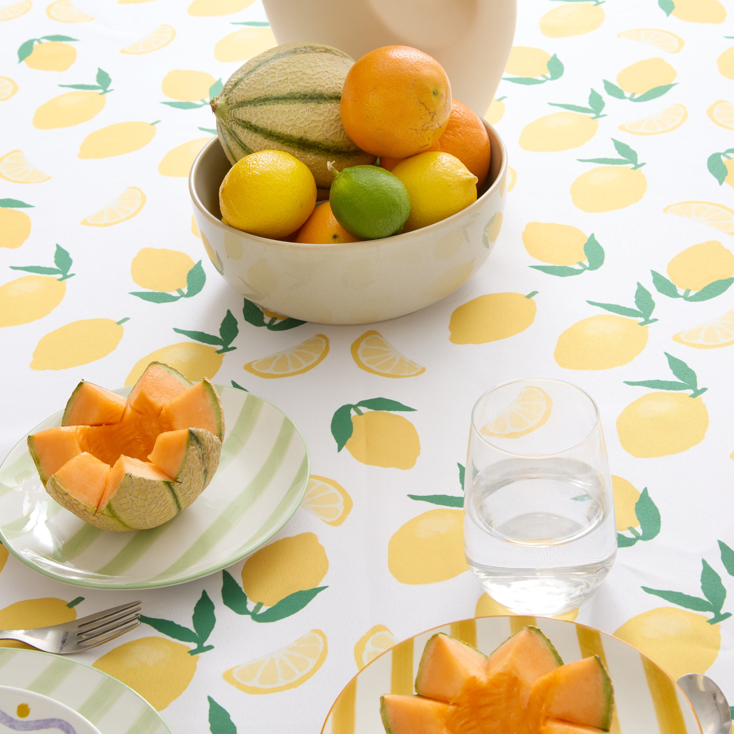 Tafelkleed anti-vlek bedrukt Fruity - Polyester - 140x240cm - Multi