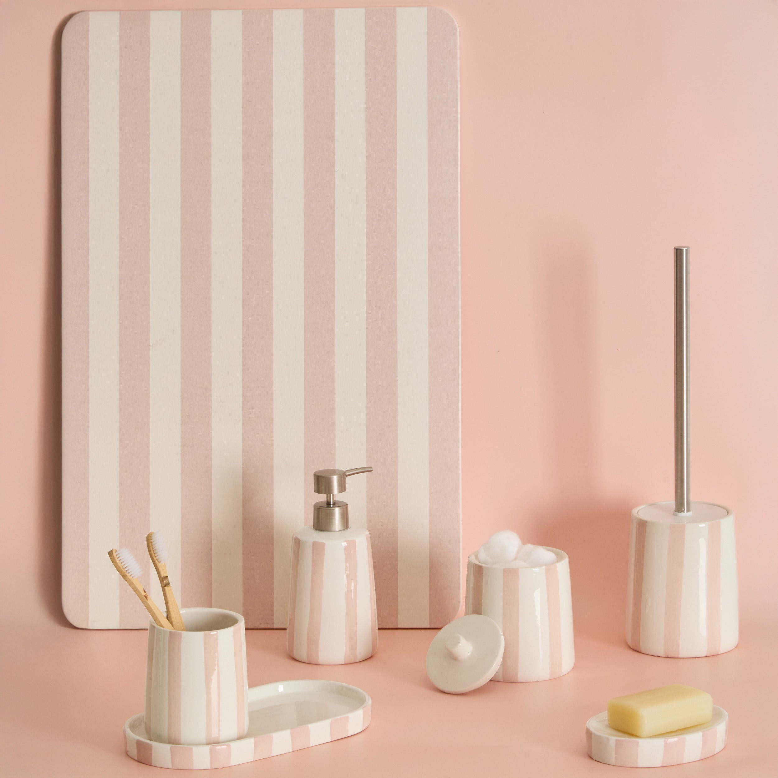 5Five Strio Plateau - 23x12x2cm - Roze/Wit