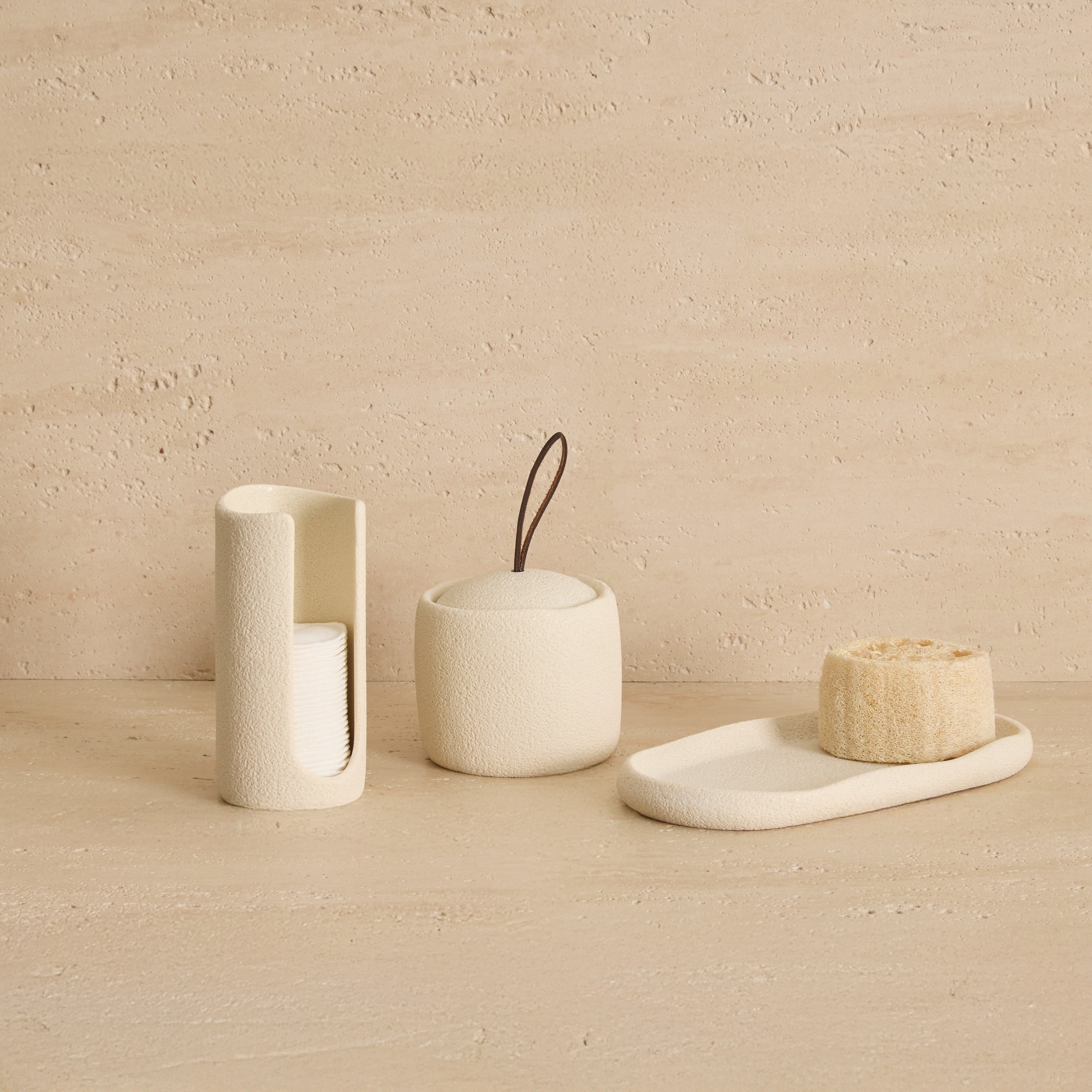 5Five Bava desk Organizer with 2 compartments Bamboo - Toothbrush holder - Pen holder - Pen trays