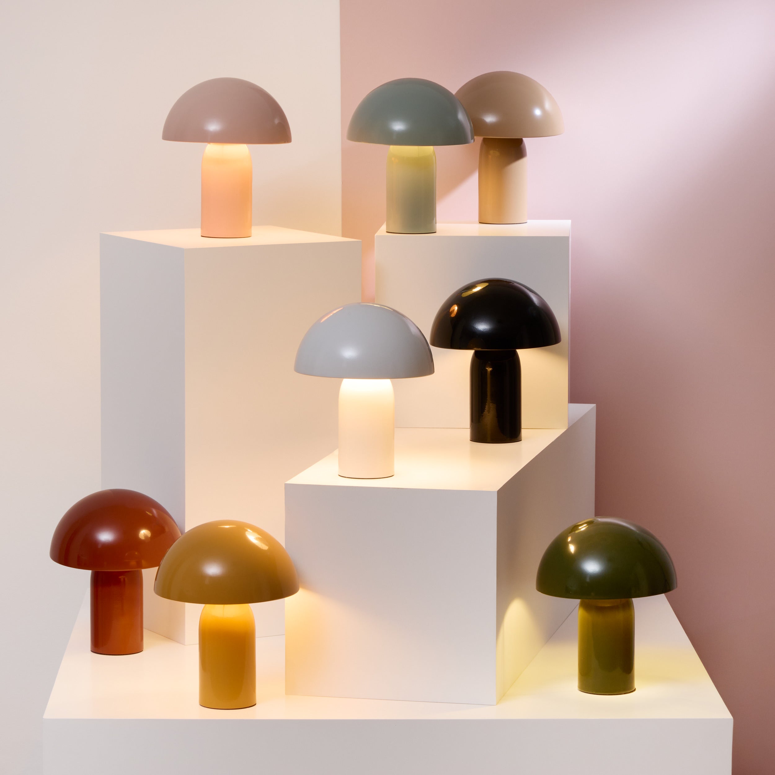 Atmosphera Lito Table Lamp/Mushroom Lamp - Ø20xH25cm - Black