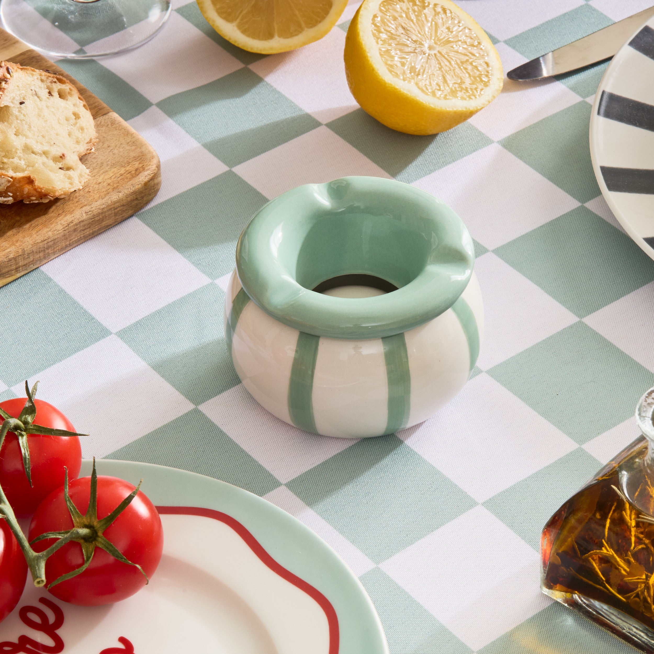 Atmosphera Della Pasta Keramikaschenbecher – Ø9xH6cm – Blau