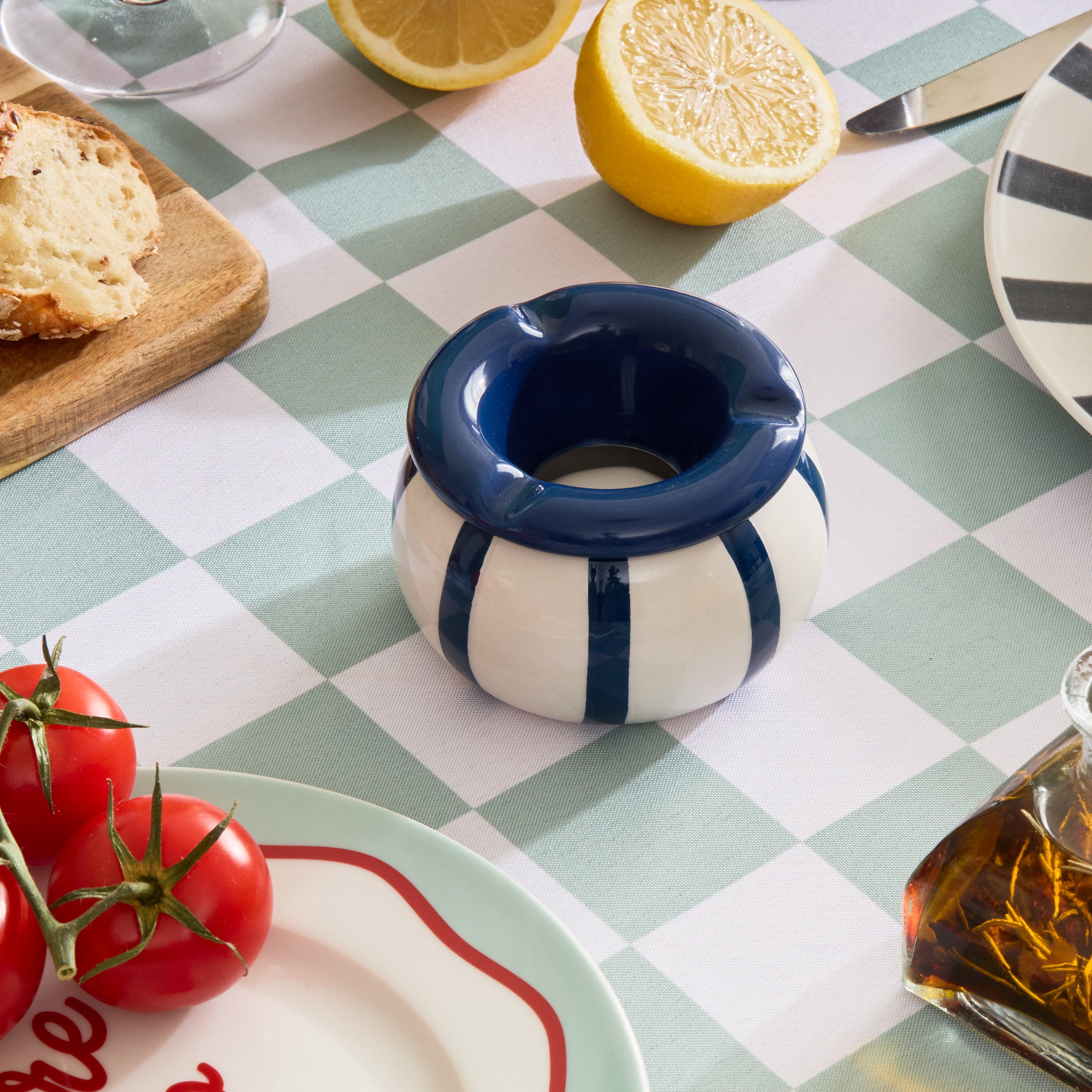 Atmosphera Della Pasta Keramikaschenbecher – Ø9xH6cm – Blau