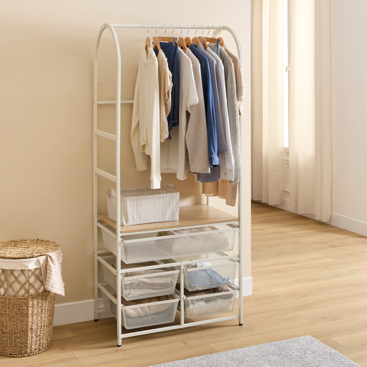 5Five Metty Double Clothes Rack - 98x44xH145cm - Black