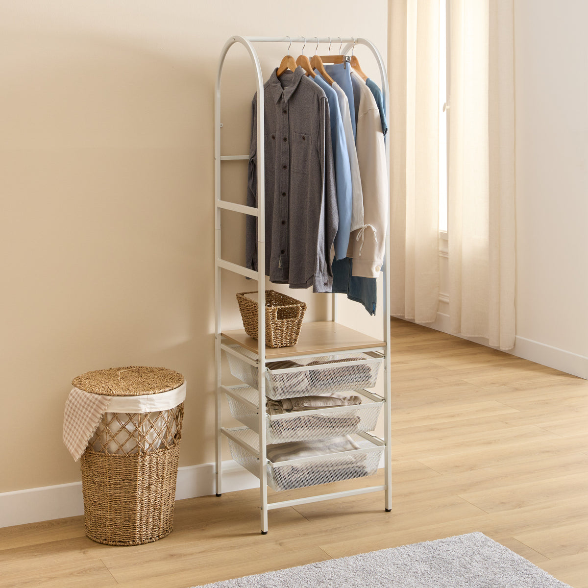 5Five Metty Double Clothes Rack - 98x44xH145cm - Black