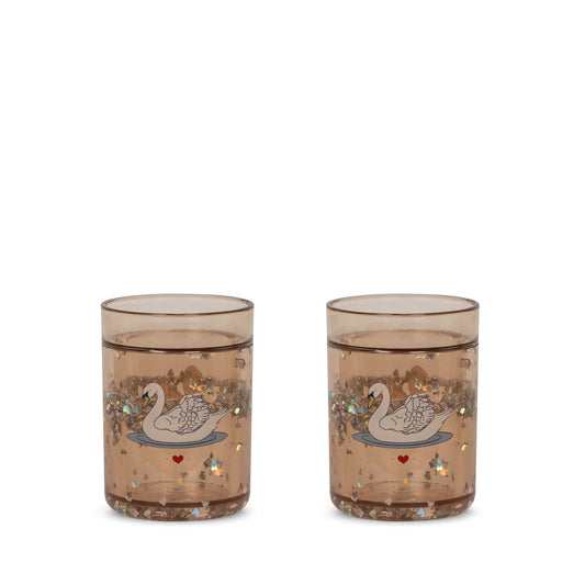 Konges Sløjd 2 Pack glitter cups - 2 pieces - Swan