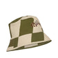 Konges Sløjd Asnou bucket hat/sun hat - Dark Olive/Creamy White