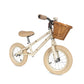 Konges Sløjd Balance bike with bell and wicker basket - Lemon