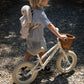 Konges Sløjd Balance bike with bell and wicker basket - Lemon