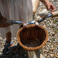 Konges Sløjd Balance bike with bell and wicker basket - Lemon