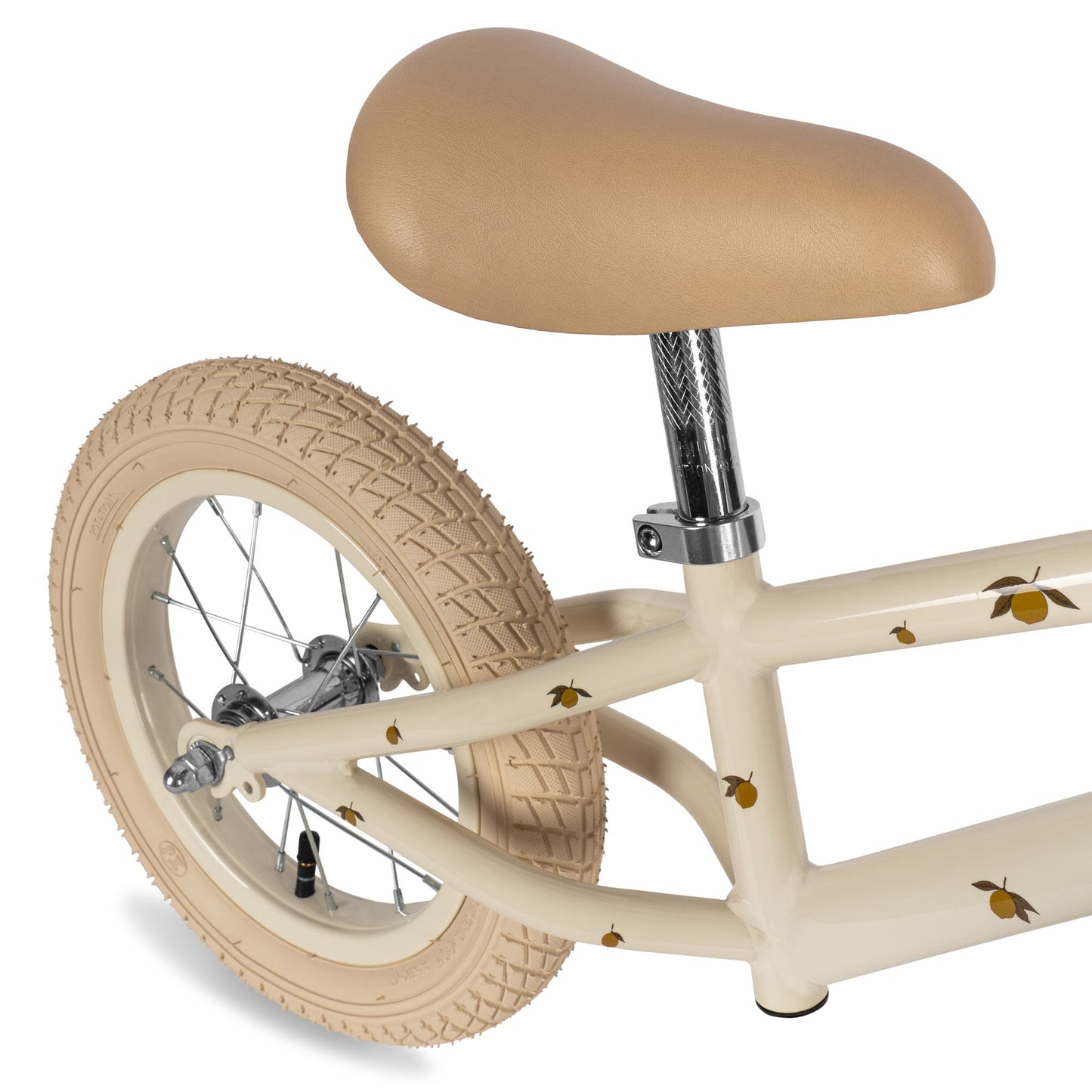 Konges Sløjd Balance bike with bell and wicker basket - Lemon