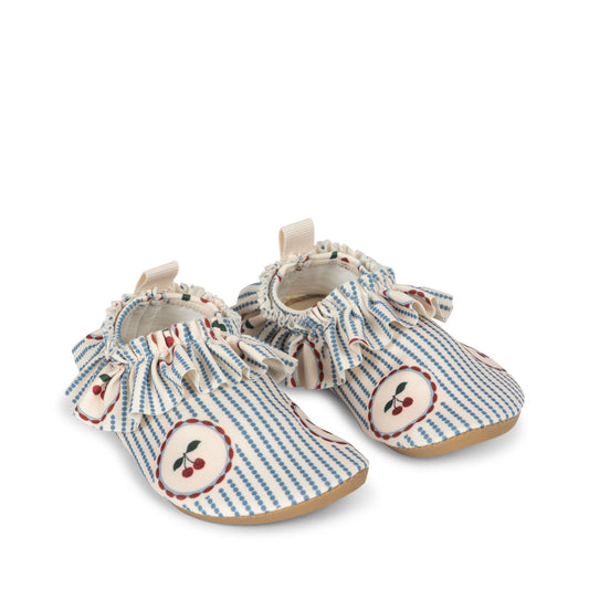 Konges Sløjd Cale Swimming Shoes/Gymnastics Slippers/Water Shoes - Cherry Stripe