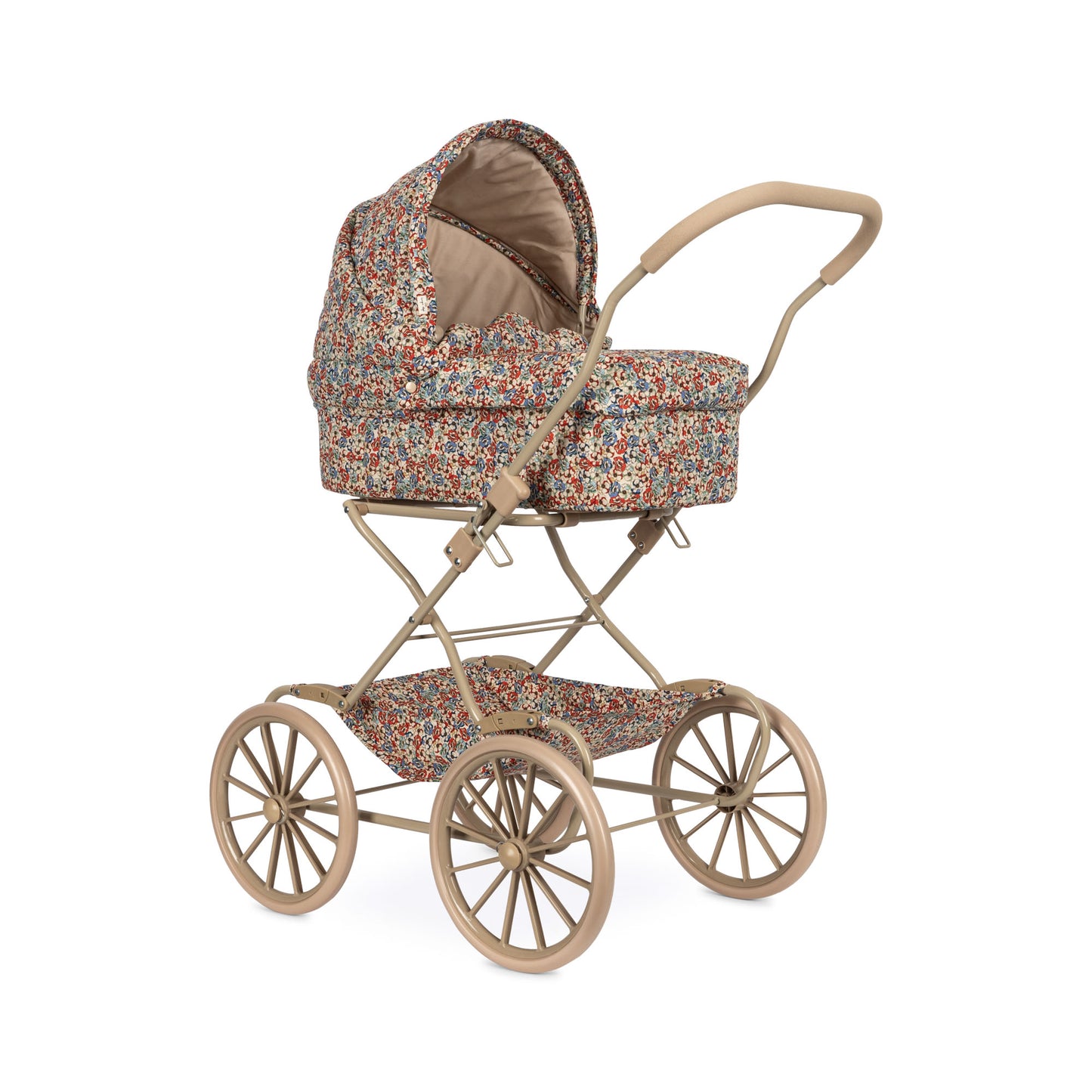 Konges Sløjd Poppenwagen/Doll Pram Vintage - Opvouwbaar - Rosier Rouge